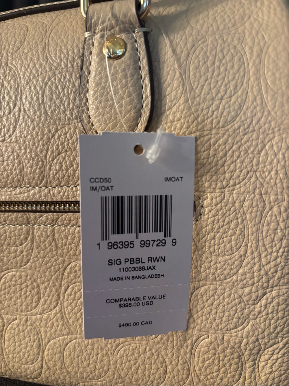 Coach Rowan Satchel in Oat (Medium Size) - Picture 4 of 8